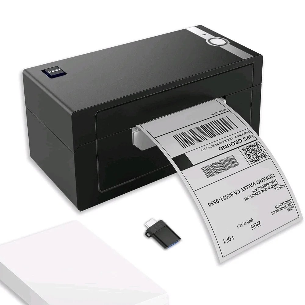 New LUFIER Black Direct Thermal Label Printer